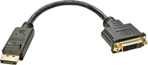 LINDY Monitor Adapterkabel DisplayPort auf DVI 24+1pol. Schwarz 15 cm - Bild 1