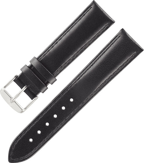 Laco Uhrenarmband Leder, Navy, 18 mm, Schwarz - Bild 1