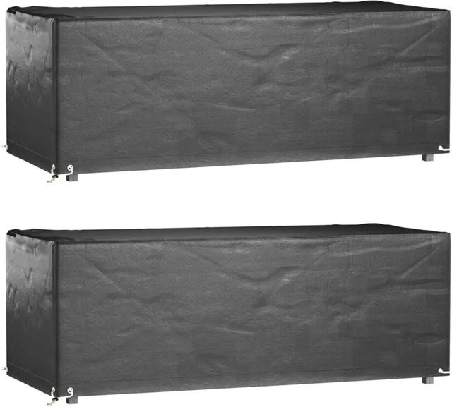 vidaXL Gartenmöbel-Abdeckungen Set aus 2 Stück, rechteckig, mit 8 Ösen, B/T/H: 192 x 82 x 65 cm - Bild 1