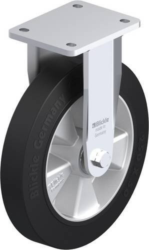 Blickle Bockrolle BO-ALEV 250K in Schwarz-Grau aus Aluminium mit 250 mm Rad-Durchmesser und 650 kg Tragfähigkeit - Bild 1