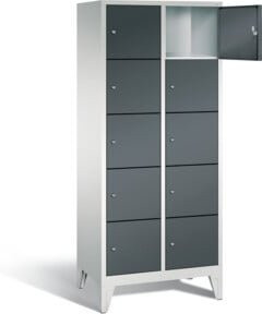 C+P Möbelsysteme Garderobenschrank Classic in Anthrazitgrau und Lichtgrau, H: 185 cm, B: 81 cm, T: 50 cm - Bild 1