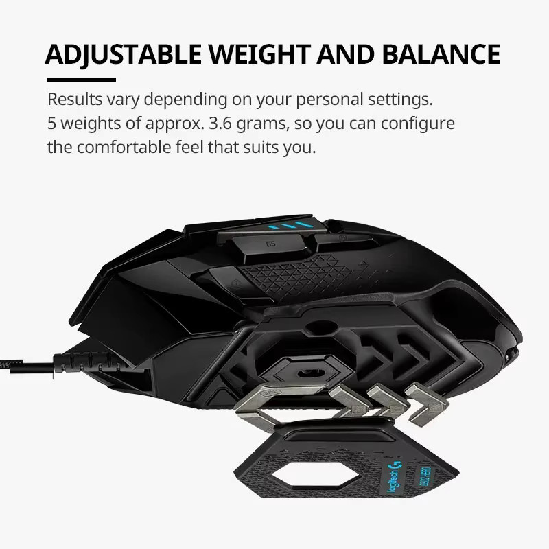 Logitech G502 Hero Gaming-Maus in Schwarz für E-Sport und Makro-Programmierung - Bild 3