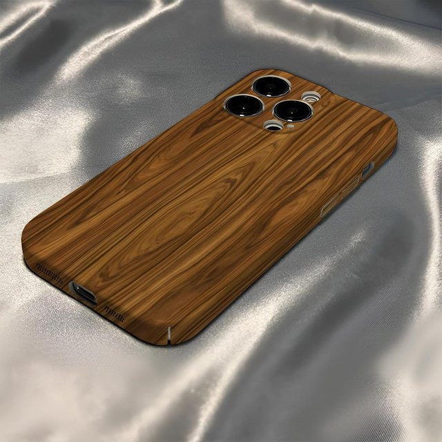 Robuste Handyhülle aus natürlichem Holz für Apple iPhone 16 15 14 13 12 11 Pro Max Plus in Braun - Bild 1