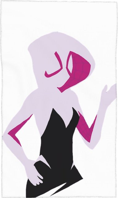 Creative Man Spider Gwen Spiderverse Gesichtstuch, weiß, B: 40 cm, H: 60 cm - Bild 1