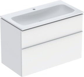 Geberit Möbel-Waschtischset iCon in Weiß mit 2 Schubladen, Wandmontage, B/T/H: 90 x 63 x 48 cm
