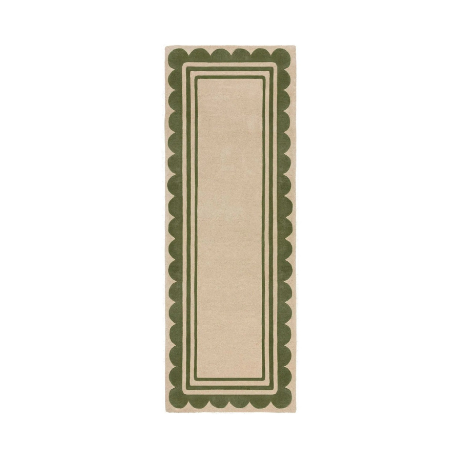 Flair Rugs Wollteppich Lois handgetuftcht in Beige-Grün B: 80 cm, L: 230 cm - Bild 2