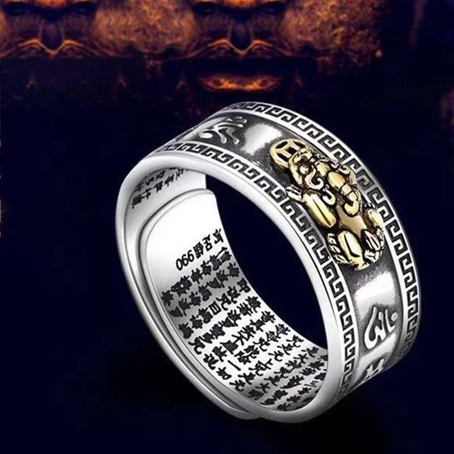 Ring Pixiu Charms, Aluminium-Legierung, Unisex - Bild 1