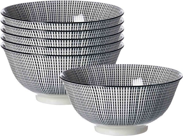 Ritzenhoff & Breker Müslischalen Takeo Stripes in Weiß, 6er Set, Durchmesser: 15,5 cm - Bild 1