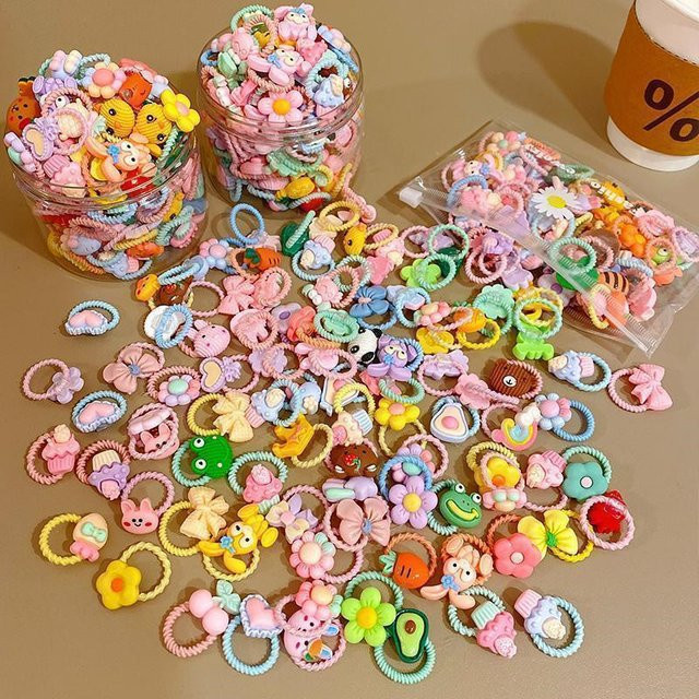 LYSUMDUOE Haaraccessoires Set, 10 Stück, Kinder, Mini Elastische Haarbänder - Bild 1