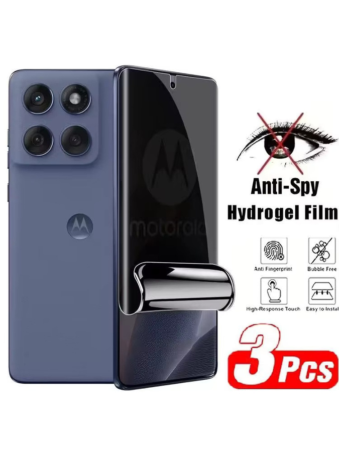 3er Pack Privatsphäre Hydrogel Displayschutz für Motorola G-Serie 5G Modelle (G85, G75, G55, G53, G73, G72, G82, G32, G45, G35, G60, G20, G52, G51, G34, G22) transparent - Bild 6
