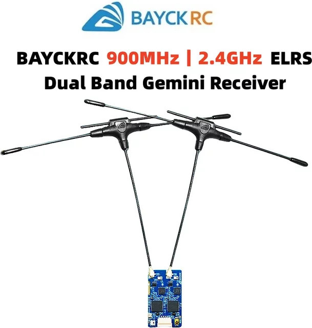 BAYCK ELRS Gemini Dual Band Empfänger 900 MHz 2,4 GHz 915 MHz TCXO für RC FPV Racing Long Range Drohnen und Starrflügel - Bild 1