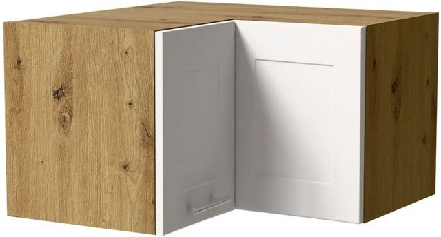 Feldmann-Wohnen Eckhängeschrank Oslo Küchenschrank in Eiche Artisan und Weiß Matt mit Soft-Close-Türen, B/T/H: 60 x 60 x 36 cm - Bild 1