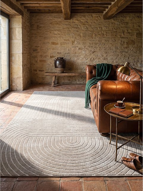 Outdoor-Teppich Niederflor Kadima Design in Beige mit geometrischem Muster, B/T: 240 x 340 cm - Bild 1