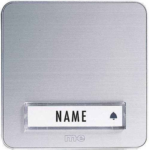 M-e modern-electronics KTA-1 A/S Klingelplatte mit 1-fachem Namensschild in Silber aus Aluminium (12 V/1A) - Bild 1