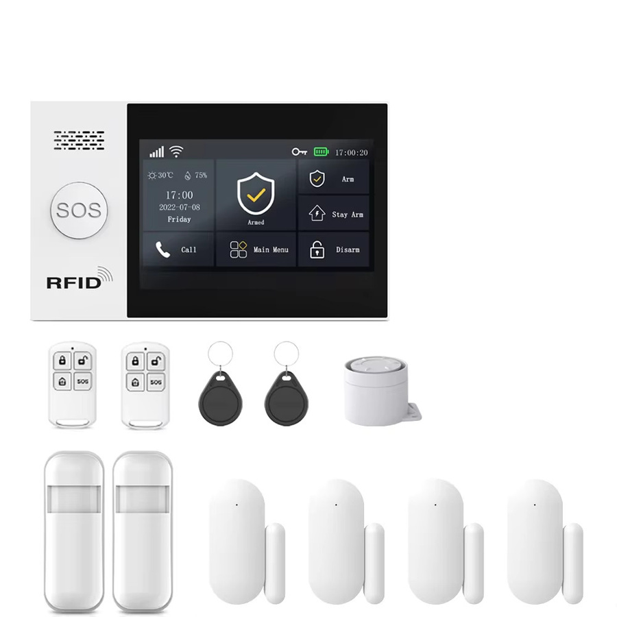 HIVA Drahtloses GSM-Alarmsystem in Weiß mit WiFi-Einbrucherkennung und Tuya Smart Life App-Kompatibilität für Zuhause, Garage oder Büro - Bild 7