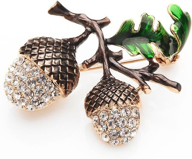 YIRAN Jewelry Brosche, Emaille, Strass, Damen, Herren, black - Bild 1
