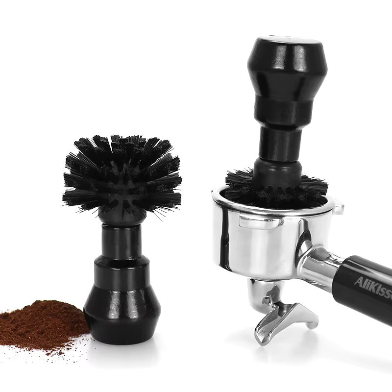 Reinigungsbürste für Kaffee-Filterkörbe und Siebträger in Schwarz, passend für Delonghi und Breville Barista Espresso Maschinen, Durchmesser: 51mm, 54mm oder 58mm - Bild 4