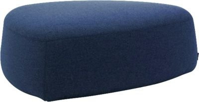Leyform GOGO Pouf Polstermöbel oval in Dunkelblau mit Stoffbezug, B: 124 cm, T: 109 cm, H: 44 cm - Bild 1