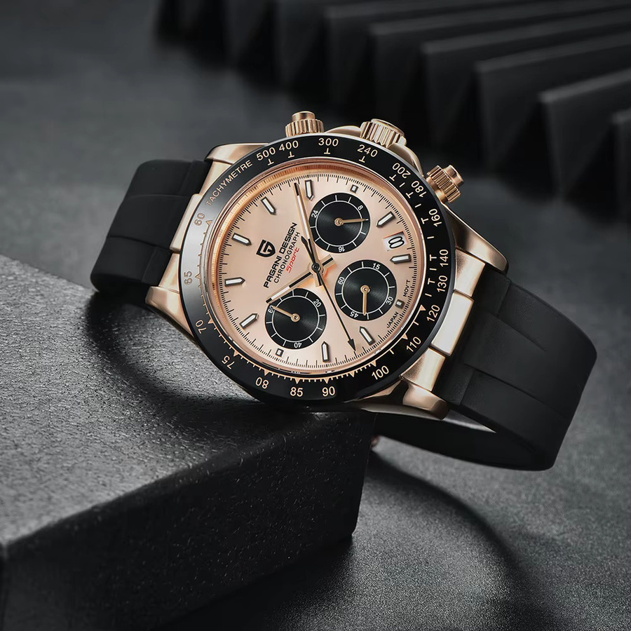 Pagani Design Chronograph, Quarz, Edelstahl, Weiß, Herren - Bild 2