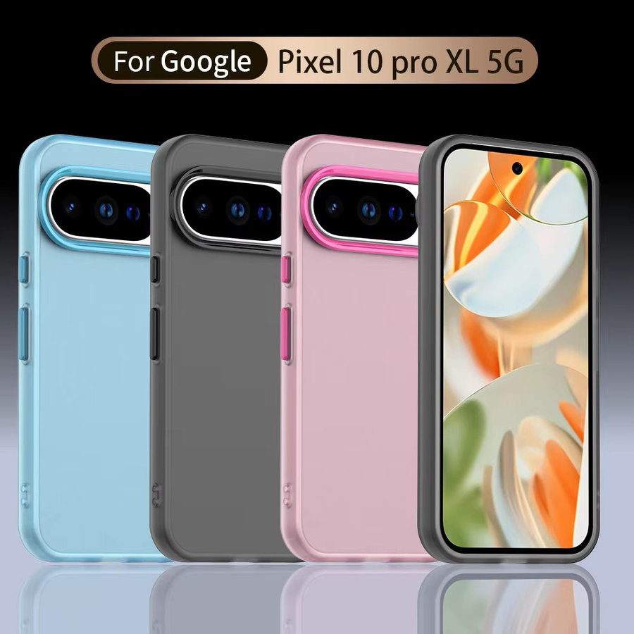 Stoßfeste Handyhülle mit mattem Finish für Google Pixel 10, 9, 8, Pro, XL, 9A, 8A in Transparent, Blau und Grau - Bild 2