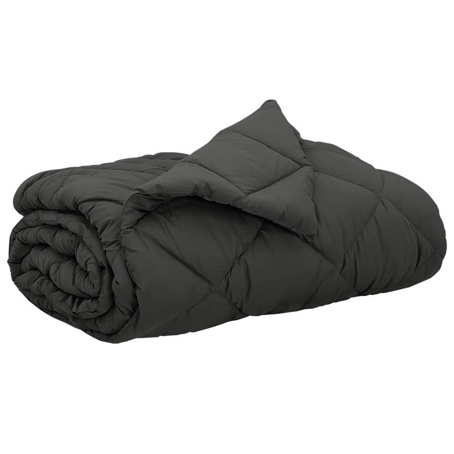 vidaXL Sommerdecke aus Mikrofaser in Anthrazit, B/T: 200 x 200 cm - Bild 2