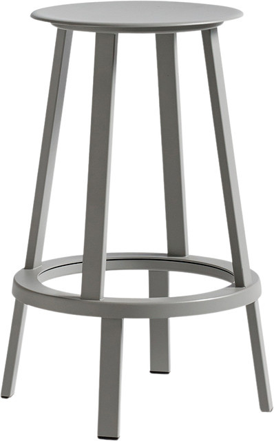 HAY Revolver Barhocker aus Stahl in Grau im Industrial Design - Bild 1