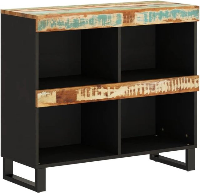 vidaXL Beistelltisch aus Massivholz im Industrial Design, braun, B/T/H: 85 x 33 x 75 cm - Bild 1