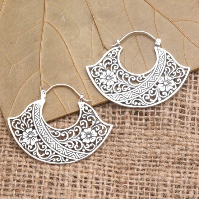 YoYo Ohrringe, Silber, Vintage, Damen - Bild 1