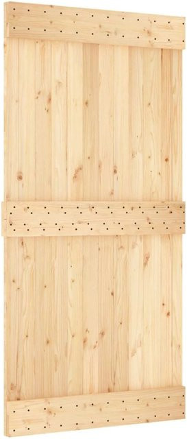 vidaXL Schiebetür NARVIK in Natur und Schwarz, B/H: 100 x 210 cm - Bild 1