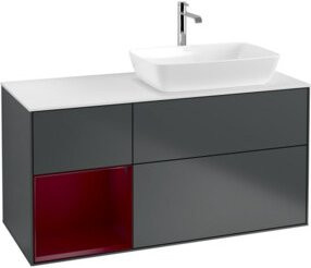 V&B Waschtischunterschrank Finion in Mattblau lackiert, Breite: 120 cm, Tiefe: 50,1 cm, Höhe: 50,1 cm - Bild 1