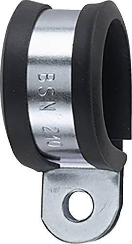 HellermannTyton Befestigungsschelle AFCS63-GS/PVC-BK/ML schraubbar, Farbe: Schwarz, Durchmesser: max. 63 mm - Bild 1