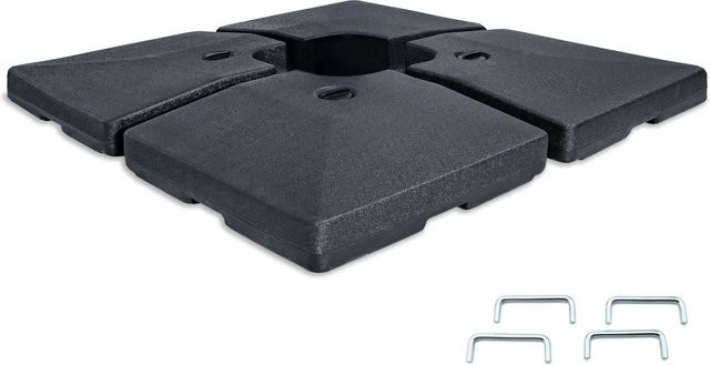 osoltus 4 Einlegeplatten für Ampelschirm-Kreuzfuß aus HDPE und Stahl zur Befüllung - Bild 1