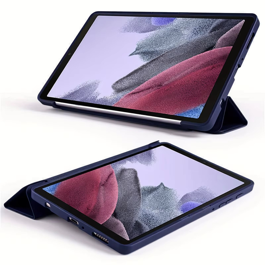 Schutzhülle für Samsung Galaxy Tab A7 Lite 8,7 Zoll 2021 SM-T220 SM-T225 SM-T227 mit weicher Rückseite und Standfunktion in Grau - Bild 3