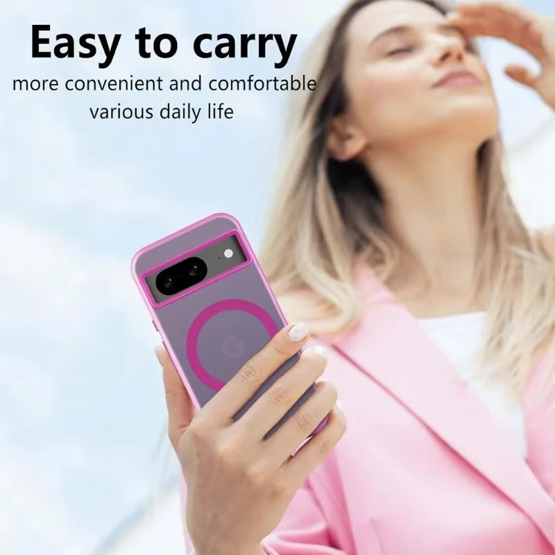 Wasserdichte magnetische Schutzhülle für Google Pixel 10, 9, 8, Pro, XL, 9A, 8A in mattierter, durchscheinender Optik mit Bonbonfarben - Bild 4