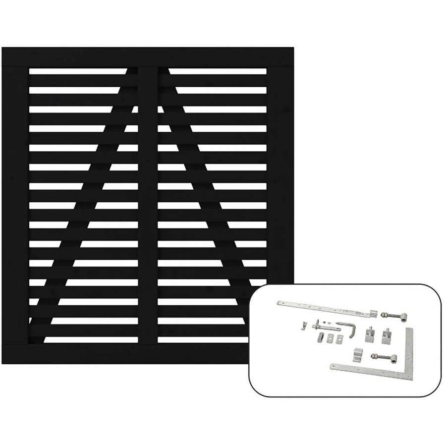 Plus Einzeltor Harmoni aus Nadelholz in Schwarz, Breite: 100 cm, Höhe: 107 cm - Bild 2