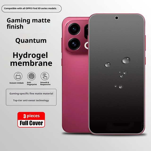 MANLIFU 3-teiliges Hydrogel-Displayschutzfolien-Set für Oppo Find X9 Pro und Oppo Find X9, transparente TPU-Folie zur vollständigen Abdeckung des Displays - Bild 1