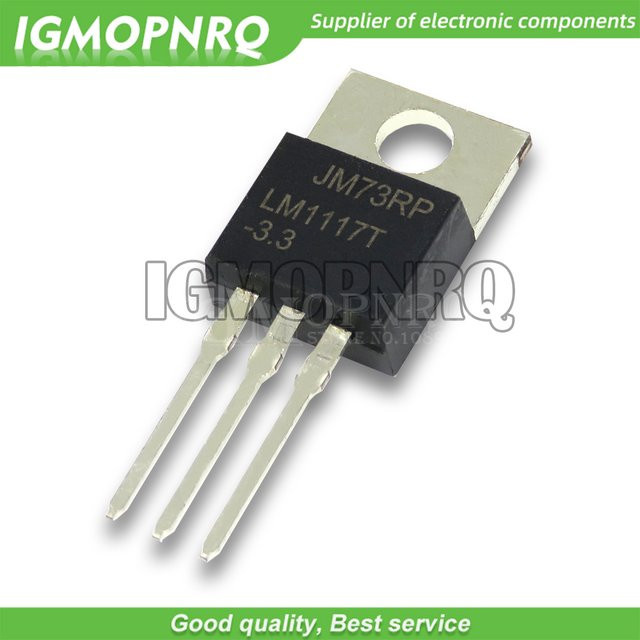 10 Stück Spannungsregler LM1117T Set (3.3V, 5.0V, ADJ) im TO-220 Gehäuse, Schwarz - Bild 1
