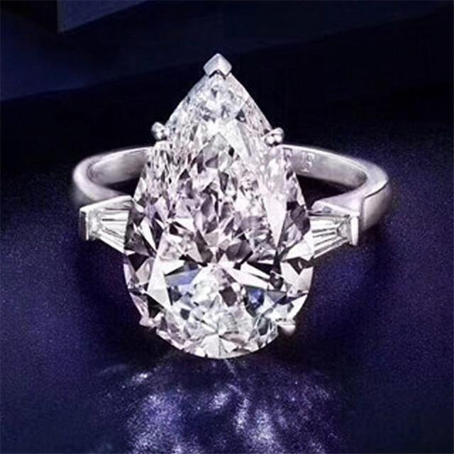 Wucifang Jewelry Solitärring, 925 Silber, Zirkonia, Damen - Bild 1