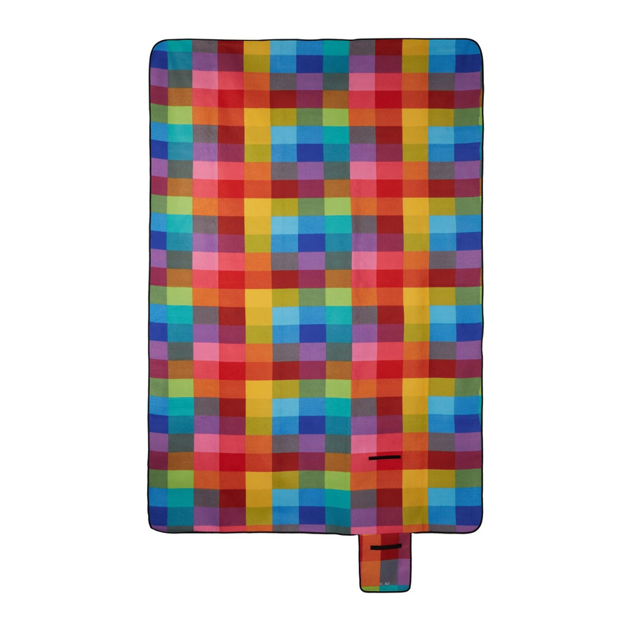 Relaxdays Picknickdecke bunt kariert aus Polyester und Aluminium, wasserdicht und wärmeisolierend, B/T: 200 x 300 cm - Bild 2