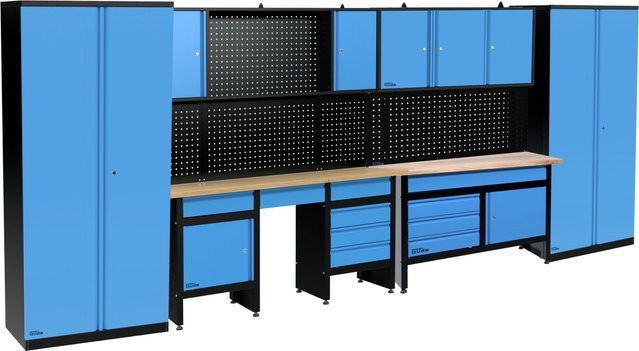 GÜDE Werkstatteinrichtungs-Set GWS 4600, 8-teilig aus Metall und Holz - Bild 1