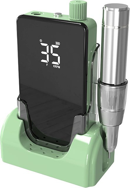 TIMISSFOX Elektrischer Nagelbohrer mit Ladestation, Grün, Unisex - Bild 1