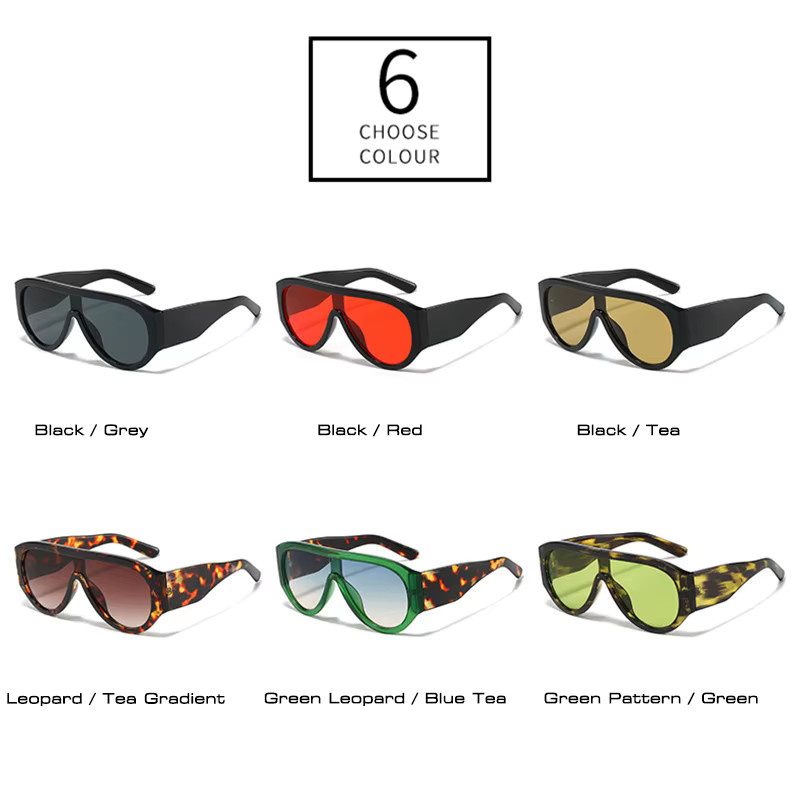 SHAUNA Sonnenbrille Pilot, Vollrand, Rot Grün, Unisex, Kunststoff - Bild 4