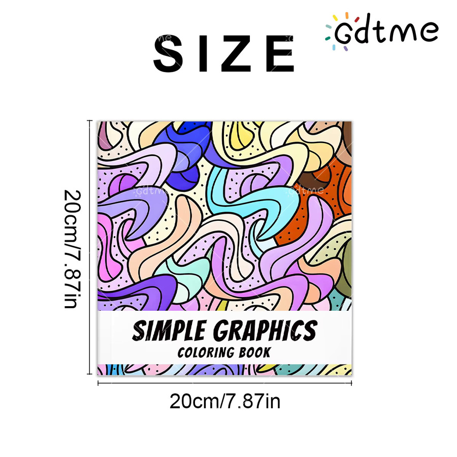 SIMPLE GRAPHICS Malbuch für Jugendliche und Erwachsene, Mehrfarbiges Skizzenbuch mit leeren Seiten als Kunstbedarf - Bild 2