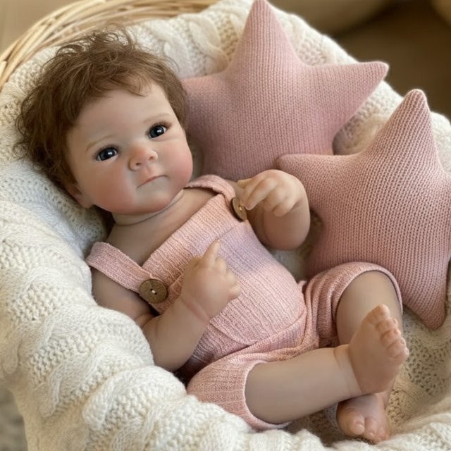 AnjoDoll Bettie Mädchen Bebe Reborn Puppe, Rosa, Kunststoff - Bild 1