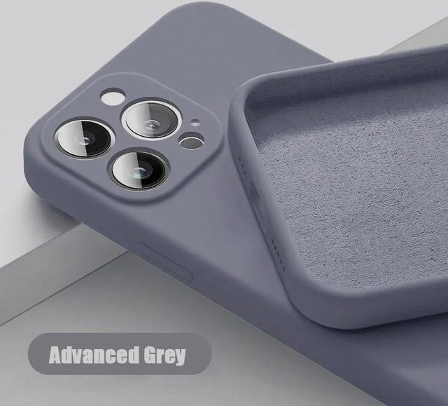 Apple Silikon Schutzhülle für iPhone 15 in Grau - Bild 1