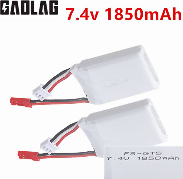 GAOLAG Li-Ion Akku 7,4 V 1850 mAh für Flysky FS-GT5 Sender und RC Modelle in Weiß - Bild 1