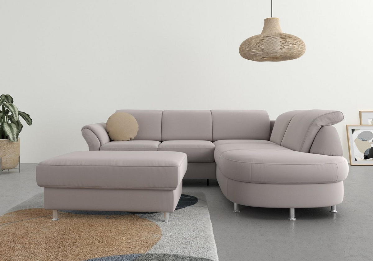 sit&more Ecksofa Apulia L-Form mit Schlaffunktion, Bettkasten und verstellbaren Kopf- und Armteilen - Bild 1