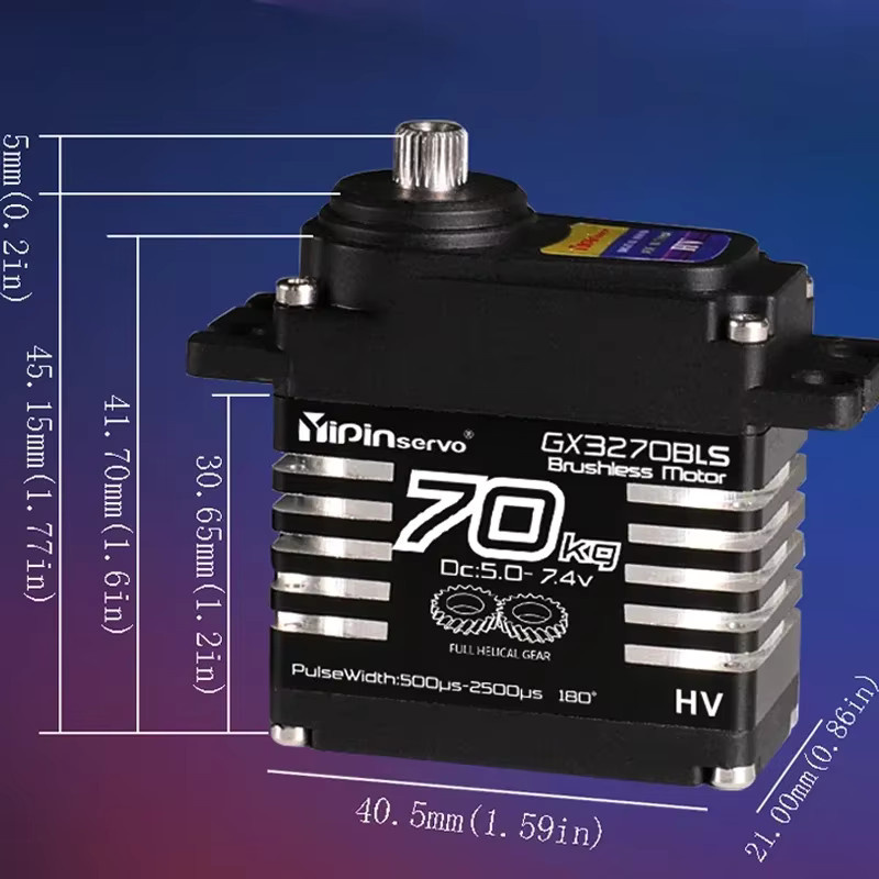 YP Servo, bürstenlos, magnetische Induktion, 8,4 V, 70 kg, Autozubehör - Bild 3