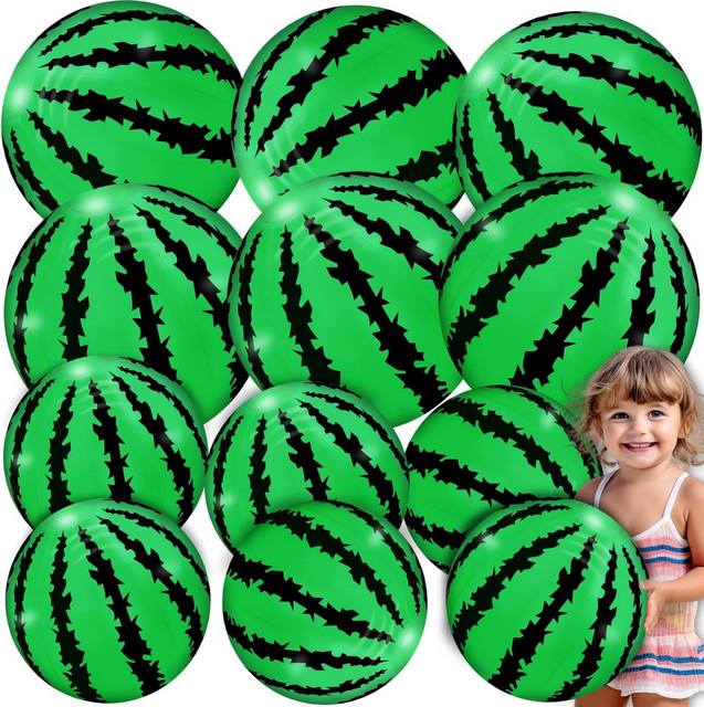 GSF Aufblasbare Wassermelonen-Strandbälle, Outdoor-Sommer-Wasserspielzeug - Bild 1