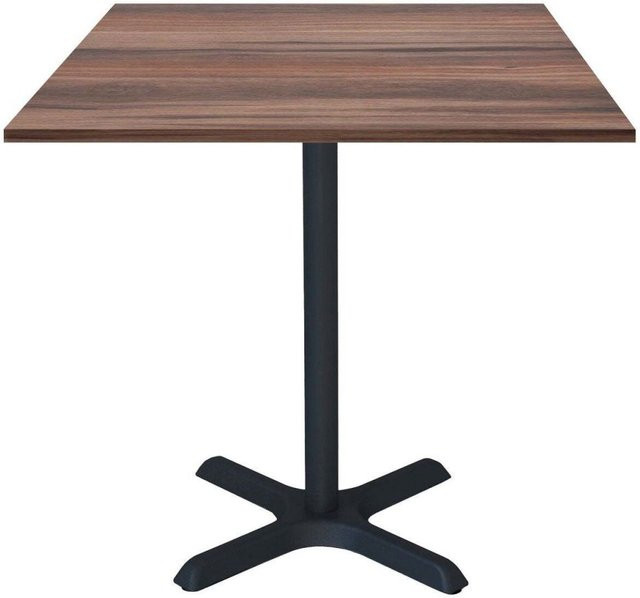 RestooTab Tisch Dina quadratisch mit Eiche geräuchert Platte und schwarzem Gestell, B/T/H: 70 x 70 x 74 cm - Bild 1